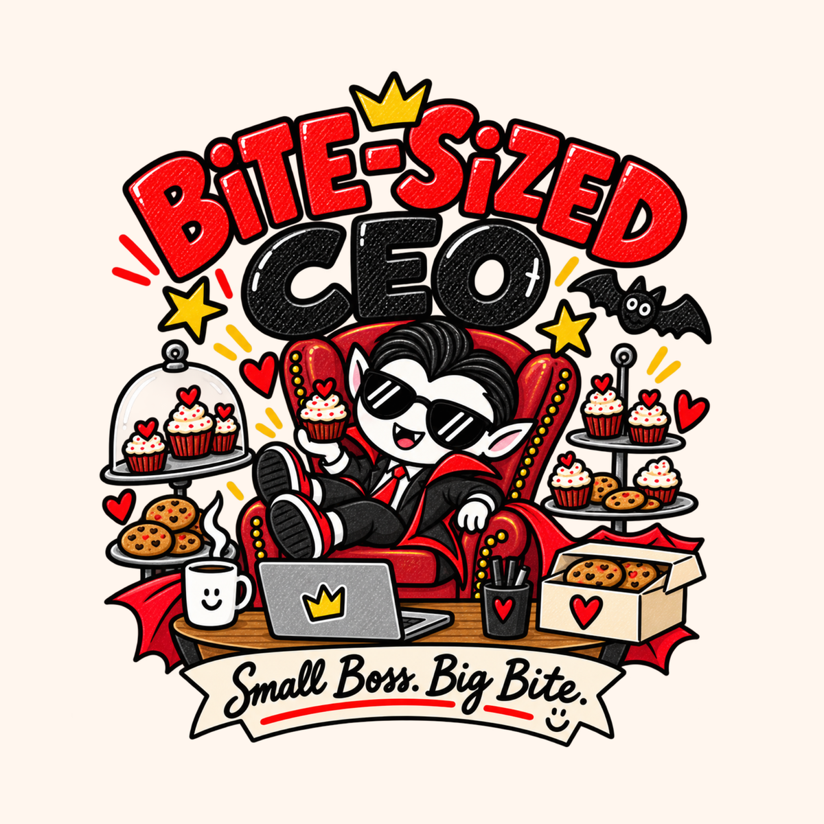 Bite-Sized CEO Oversized Halloween Unisex T-Shirt for Kids