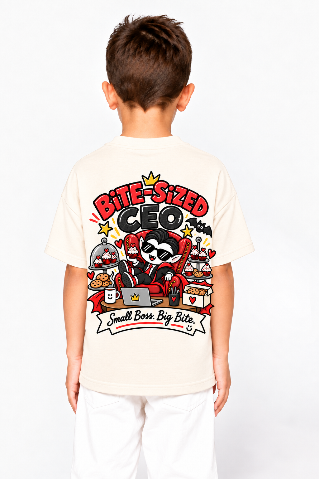 Bite-Sized CEO Oversized Halloween Unisex T-Shirt for Kids