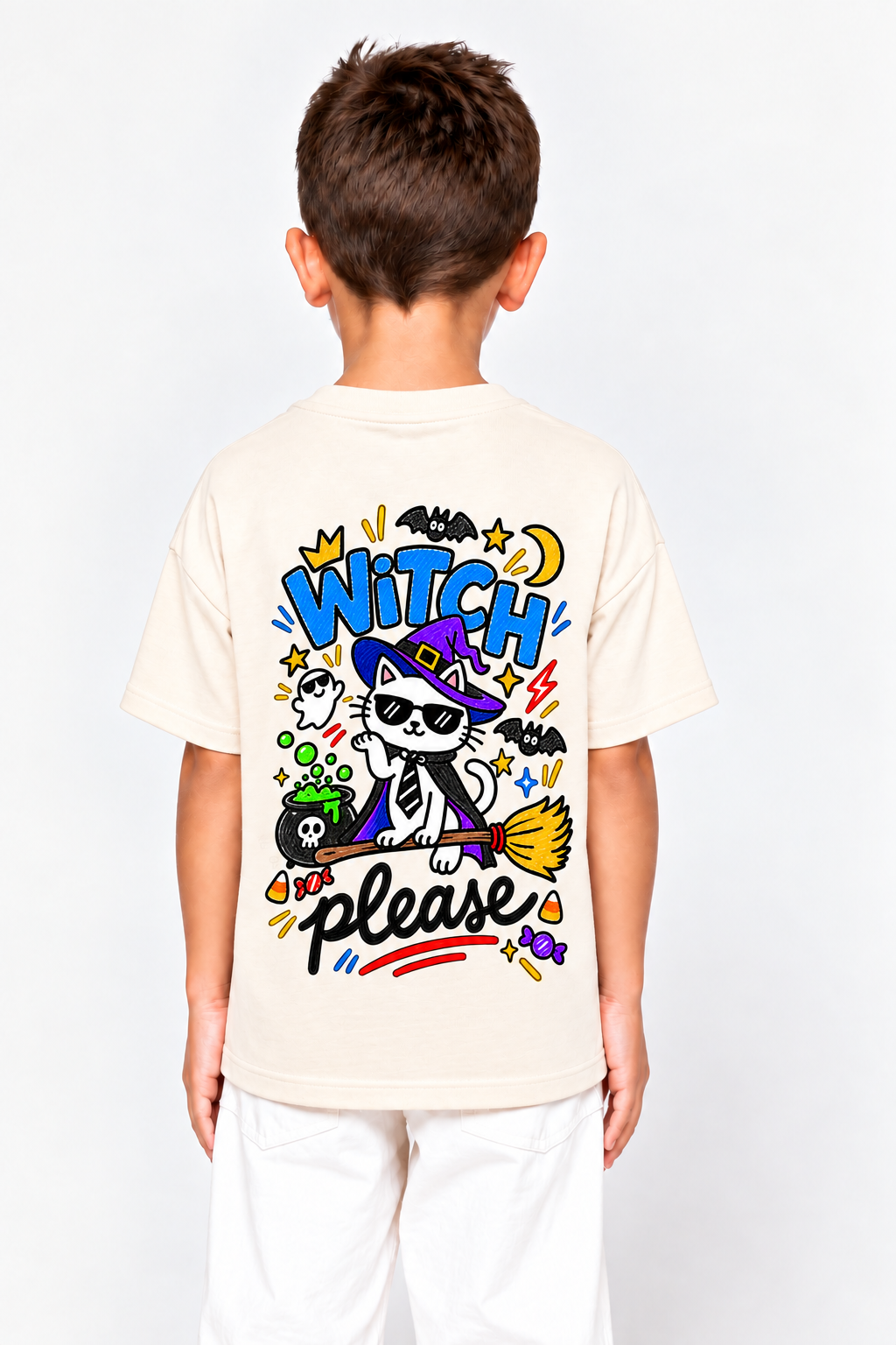 Witch Please Oversized Halloween Unisex T-Shirt for Kids