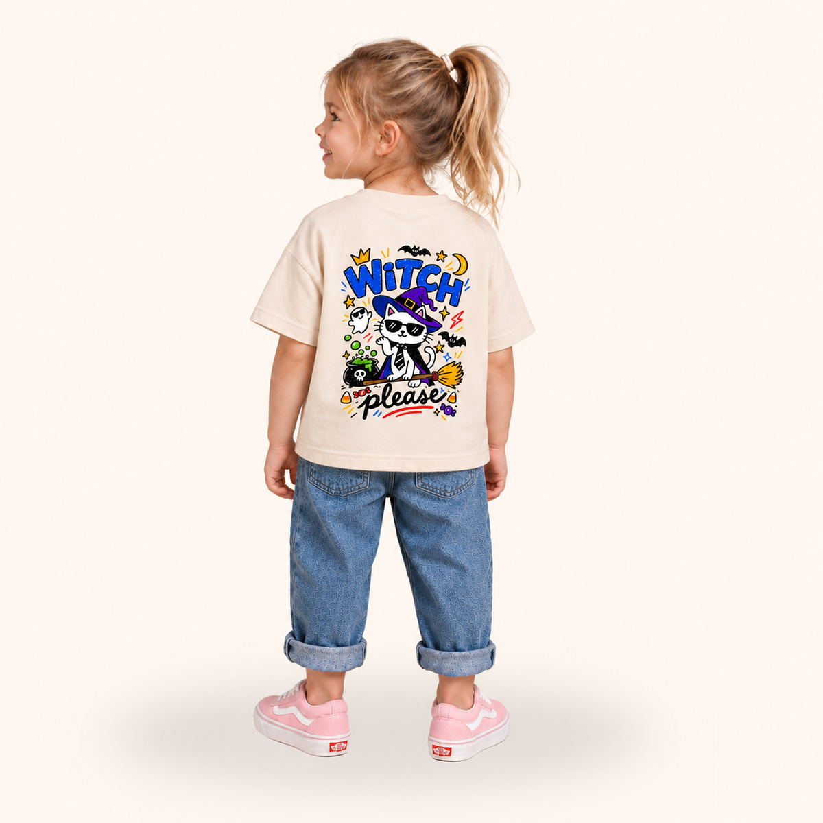 Witch Please Oversized Halloween Unisex T-Shirt for Kids